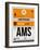 AMS Amsterdam Luggage Tag 2-NaxArt-Framed Art Print