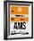 AMS Amsterdam Luggage Tag 2-NaxArt-Framed Art Print