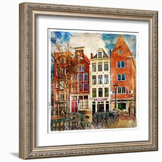 Amsterdam - Artwork In Painting Style-Maugli-l-Framed Art Print