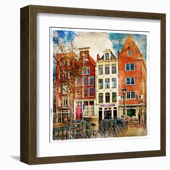 Amsterdam - Artwork In Painting Style-Maugli-l-Framed Art Print