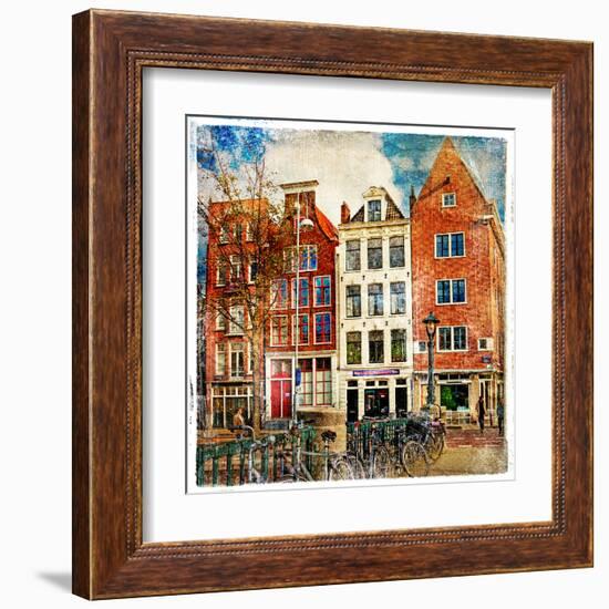 Amsterdam - Artwork In Painting Style-Maugli-l-Framed Art Print