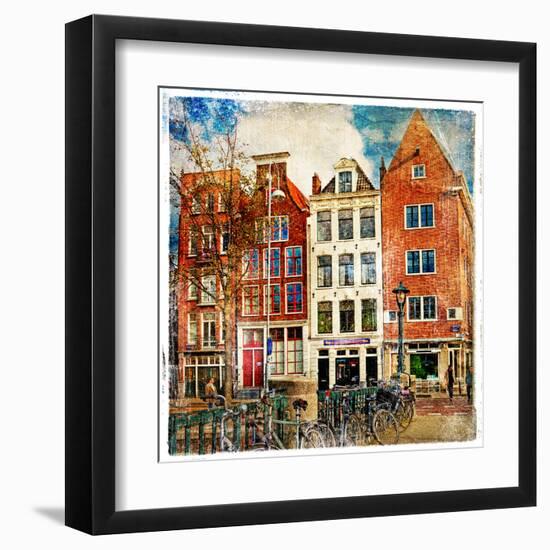 Amsterdam - Artwork In Painting Style-Maugli-l-Framed Art Print