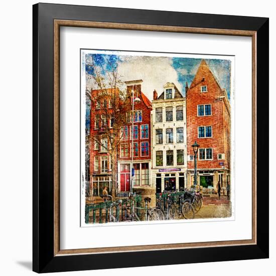 Amsterdam - Artwork In Painting Style-Maugli-l-Framed Art Print