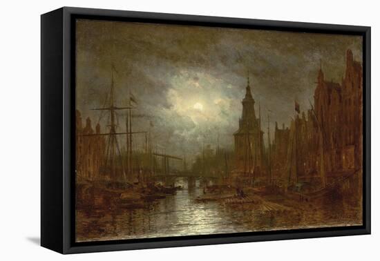 Amsterdam at Night, 1870s-Aleksei Petrovich Bogolyubov-Framed Premier Image Canvas