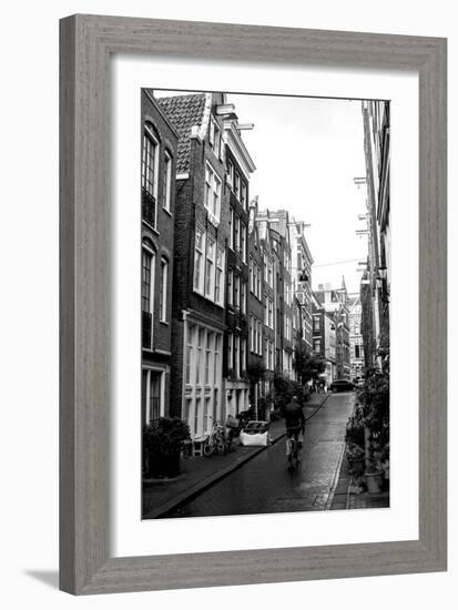 Amsterdam Black and White Street-Erin Berzel-Framed Photographic Print