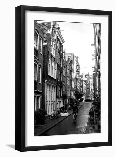 Amsterdam Black and White Street-Erin Berzel-Framed Photographic Print