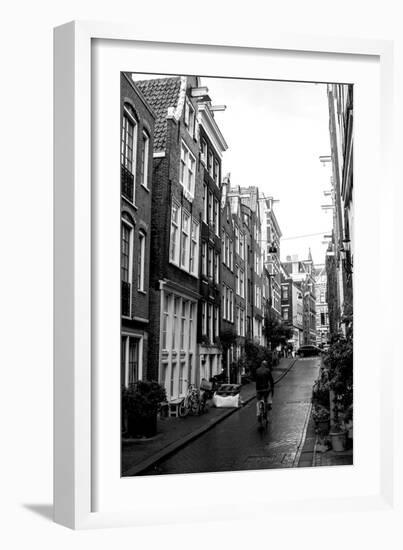 Amsterdam Black and White Street-Erin Berzel-Framed Photographic Print