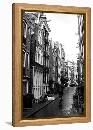 Amsterdam Black and White Street-Erin Berzel-Framed Premier Image Canvas