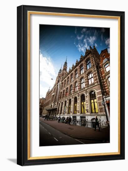 Amsterdam Brick Facade-Erin Berzel-Framed Photographic Print