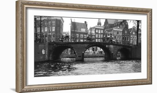 Amsterdam Buildings by Canal with Bridge-Anna Miller-Framed Photographic Print