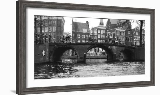 Amsterdam Buildings by Canal with Bridge-Anna Miller-Framed Photographic Print