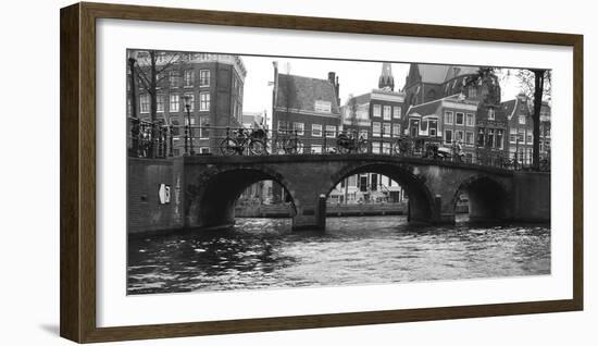 Amsterdam Buildings by Canal with Bridge-Anna Miller-Framed Photographic Print