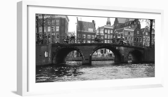 Amsterdam Buildings by Canal with Bridge-Anna Miller-Framed Photographic Print