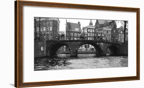 Amsterdam Buildings by Canal with Bridge-Anna Miller-Framed Photographic Print