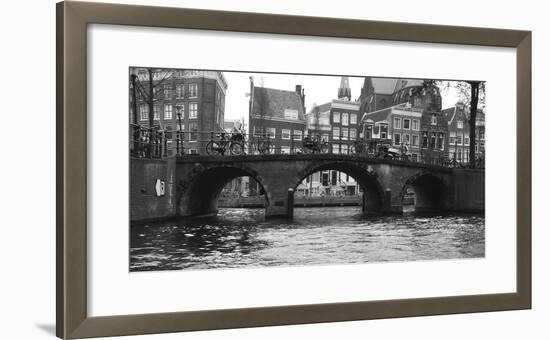 Amsterdam Buildings by Canal with Bridge-Anna Miller-Framed Photographic Print