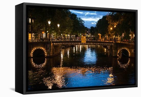 Amsterdam Canal at Night I-Erin Berzel-Framed Premier Image Canvas