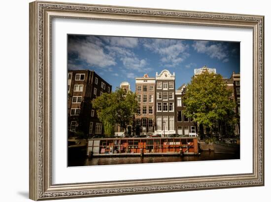 Amsterdam Canal Houses I-Erin Berzel-Framed Photographic Print