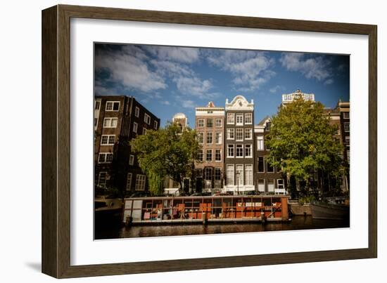 Amsterdam Canal Houses I-Erin Berzel-Framed Photographic Print