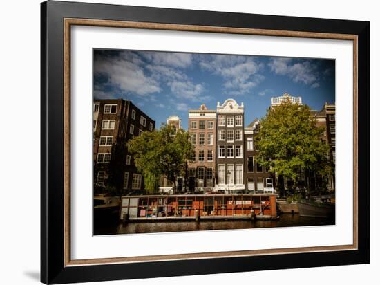 Amsterdam Canal Houses I-Erin Berzel-Framed Photographic Print