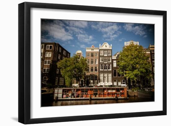 Amsterdam Canal Houses I-Erin Berzel-Framed Photographic Print