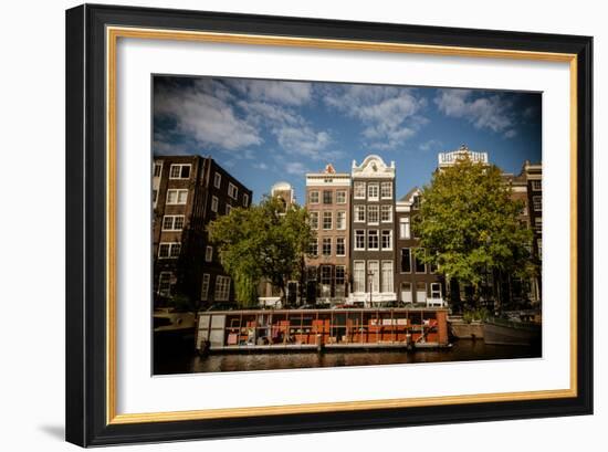 Amsterdam Canal Houses I-Erin Berzel-Framed Photographic Print