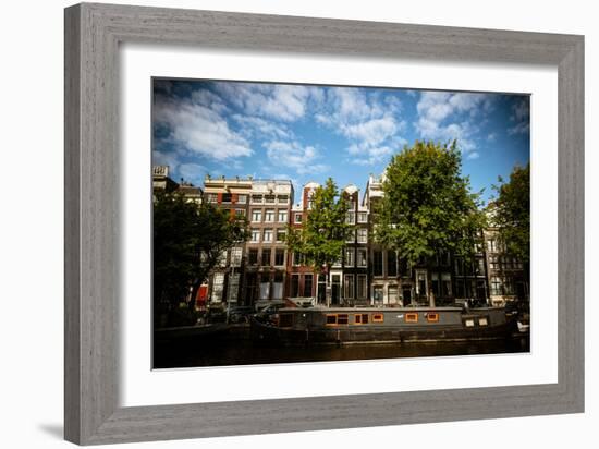 Amsterdam Canal Houses II-Erin Berzel-Framed Photographic Print
