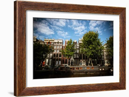 Amsterdam Canal Houses II-Erin Berzel-Framed Photographic Print