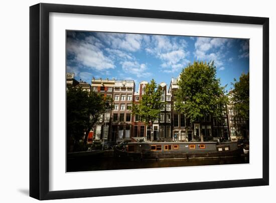 Amsterdam Canal Houses II-Erin Berzel-Framed Photographic Print