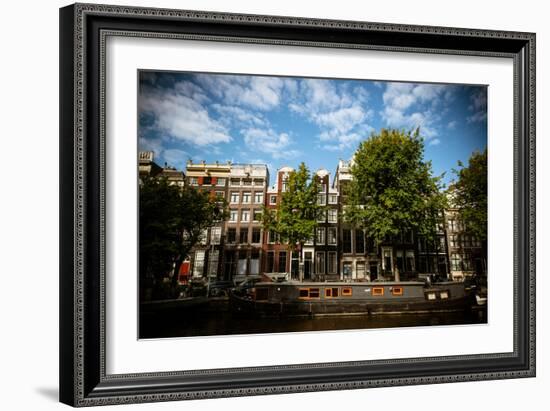 Amsterdam Canal Houses II-Erin Berzel-Framed Photographic Print