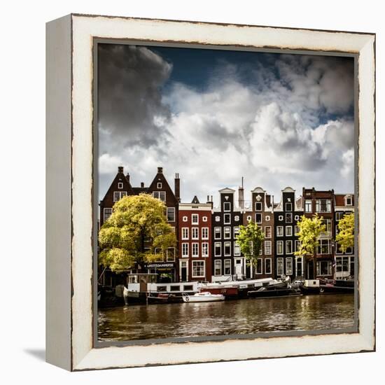 Amsterdam Canal II-Erin Berzel-Framed Premier Image Canvas