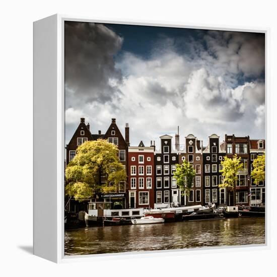 Amsterdam Canal II-Erin Berzel-Framed Premier Image Canvas