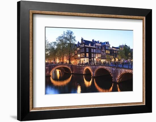 Amsterdam Canals at Dusk-Fraser Hall-Framed Photographic Print