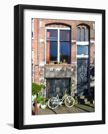 Amsterdam Facade with Bike-Anna Miller-Framed Photographic Print