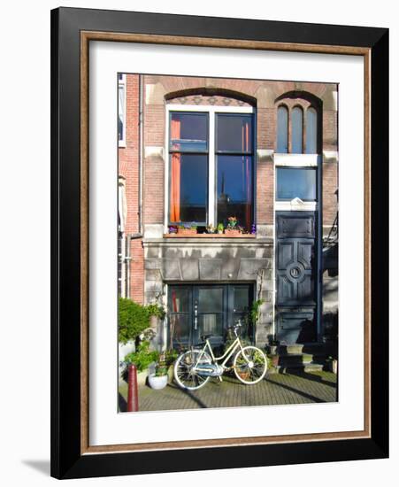 Amsterdam Facade with Bike-Anna Miller-Framed Photographic Print