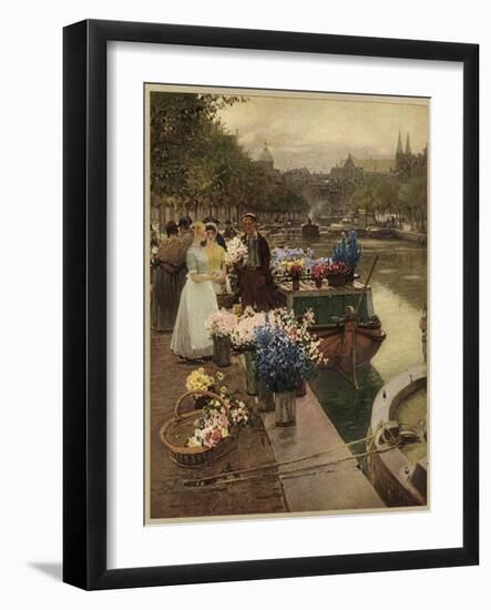 Amsterdam, Flower Market-Hans Heermann-Framed Art Print