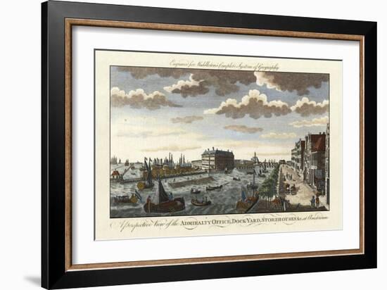 Amsterdam Harbor and Dockyard-Charles Theodore Middleton-Framed Art Print