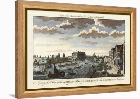 Amsterdam Harbor and Dockyard-Charles Theodore Middleton-Framed Stretched Canvas