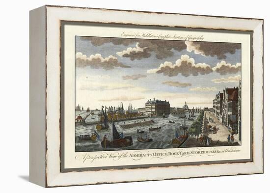 Amsterdam Harbor and Dockyard-Charles Theodore Middleton-Framed Stretched Canvas