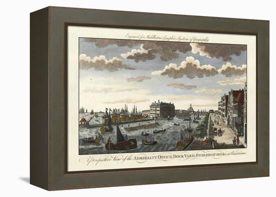 Amsterdam Harbor and Dockyard-Charles Theodore Middleton-Framed Stretched Canvas