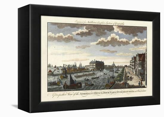 Amsterdam Harbor and Dockyard-Charles Theodore Middleton-Framed Stretched Canvas