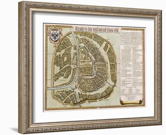 Amsterdam: Labore and Sumptibus, from 'Geographie Blaviane', 1662 (Hand Coloured Etching)-Joan Blaeu-Framed Giclee Print