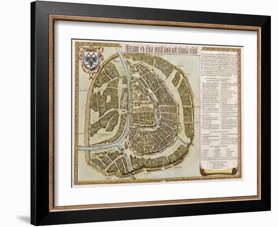 Amsterdam: Labore and Sumptibus, from 'Geographie Blaviane', 1662 (Hand Coloured Etching)-Joan Blaeu-Framed Giclee Print