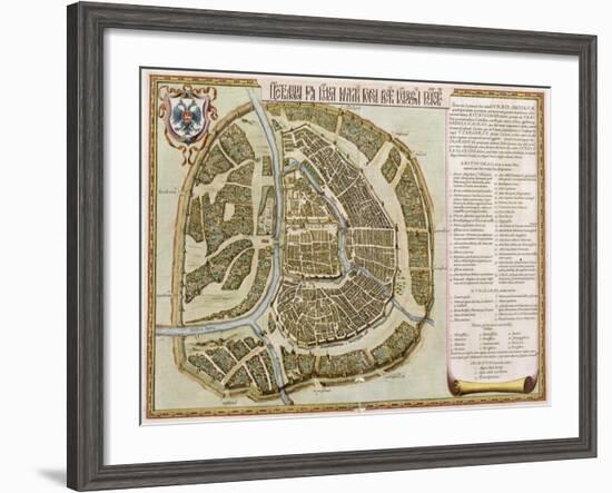 Amsterdam: Labore and Sumptibus, from 'Geographie Blaviane', 1662 (Hand Coloured Etching)-Joan Blaeu-Framed Giclee Print