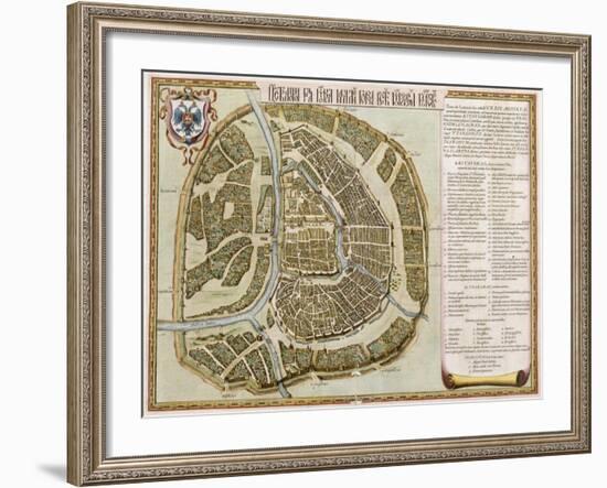 Amsterdam: Labore and Sumptibus, from 'Geographie Blaviane', 1662 (Hand Coloured Etching)-Joan Blaeu-Framed Giclee Print