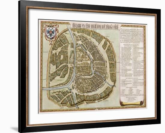 Amsterdam: Labore and Sumptibus, from 'Geographie Blaviane', 1662 (Hand Coloured Etching)-Joan Blaeu-Framed Giclee Print