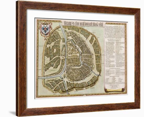 Amsterdam: Labore and Sumptibus, from 'Geographie Blaviane', 1662 (Hand Coloured Etching)-Joan Blaeu-Framed Giclee Print