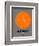 Amsterdam Orange Subway Map-NaxArt-Framed Premium Giclee Print