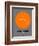 Amsterdam Orange Subway Map-NaxArt-Framed Premium Giclee Print