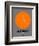 Amsterdam Orange Subway Map-NaxArt-Framed Premium Giclee Print