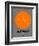 Amsterdam Orange Subway Map-NaxArt-Framed Premium Giclee Print